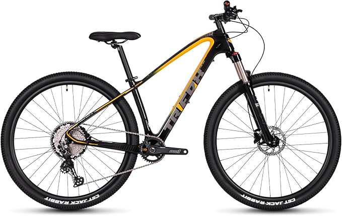 TRIFOX Carbon Fiber Mountain Bike,29er Carbon Mountain Bike with Shimano M6100 Deore Groupset 12-Speed,Carbon Fiber Frame,Hydraulic Fork 130mm Travel,/17/19 inch