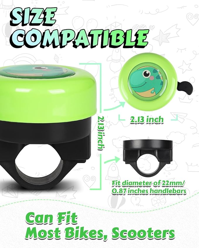 VICTGOAL Bike Bell for Kids with Loud Clear Sound, Bicycle Bell Scooter Bike Horn Ringtone Alert Cute Cycling for Toddler Children Boys Girls