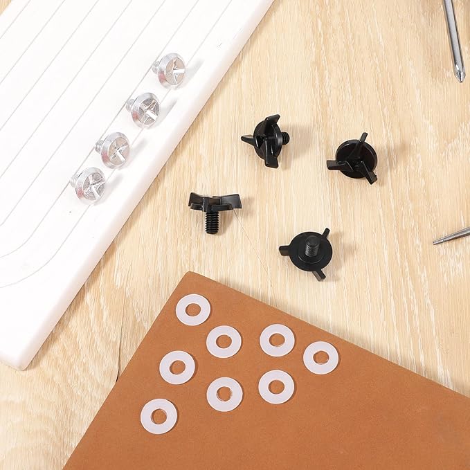 Motorcycle Helmet Visor Screws, 8PCS Helmet Visor Screws with 8PCS Rubber Washers Helmets Visors Replacement Set Helmets Fixing Screw Motorcycle Helmet-Accessories for Motocross, Black