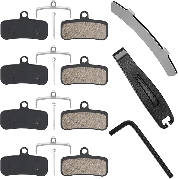 4-Piston Bicycle Brake Pads Compatible with Shimano MT420 MT520 M6120 M7120 M8020 M8120 Tektro TRP for Mountain Bike/Ebike/MTB,Bike Disc Brake Pads with Installation Tools