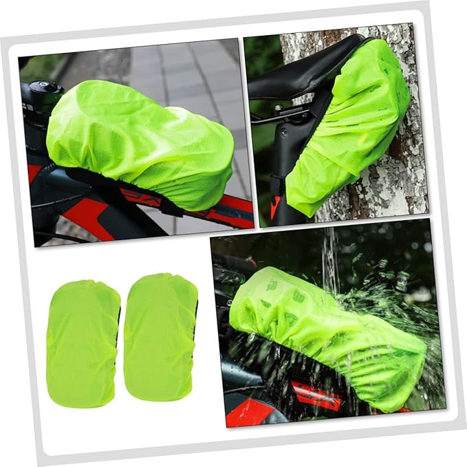 VANZACK Bike Handlebar Bag Rain Cover Waterproof Cycling Pouch for Mountain Bikes Outdoor Gear 2-Piece Set Compatible