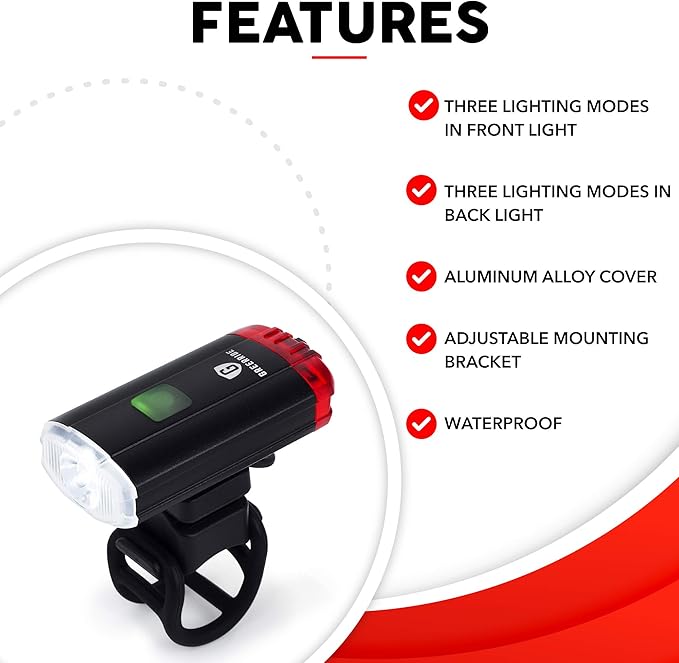 Rechargeable Bike Helmet Light - Night Riding Bicycle Helmet Light and Safety Cycling Accessories, Mountain Biking and Motorcycle LED Flashlights with Flashing and Steady Modes