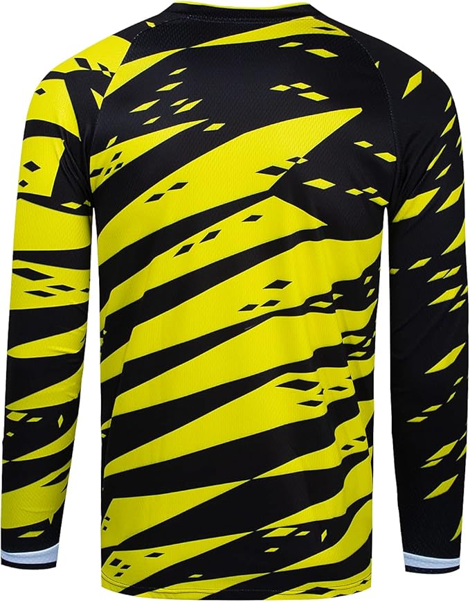 JPOJPO Men's Mountain Bike Jersey Long Sleeve MTB Off-Road Racing Downhill Motocross Shirts Quick Dry&Moisture-Wicking Tops