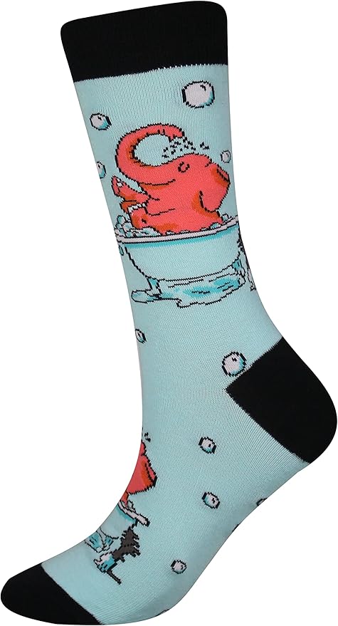 Cansok Men's 2/4 Packs Fun Crazy Novelty Dress Crew Socks