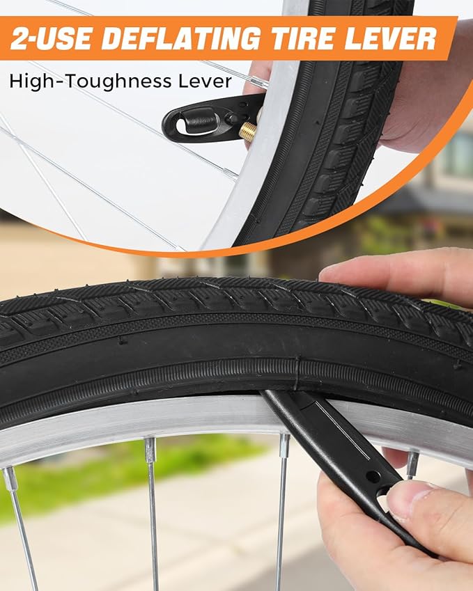 36 Pcs Bike Tire Repair Kit, Premium Bike Tire Patch Kit, Portable Bicycle Tire Repair Kit, Parches para Bicicleta, Bike Tube Patch Kit for Mountain Bikes and Road Bikes