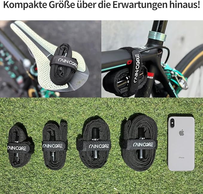 RAINCORE Light Weight Bike Cable Lock for Heavy Duti Anti Theft - 39inch (100cm) - 0.33lb (151g) - Bike Chain Lock with Chain Cutter Proof Fiber - Patented Korea - Security Cable (39 inches)