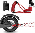 Ainiv Disc Brake Lock, E Scooter Locks Anti-Theft, Cable Bike Locks Waterproof 5FT /12mm Cable with 2 Keys for Scooter, Bike, Electric Bike, Skateboards, Strollers, Lawnmowers with Lock Holders-Red