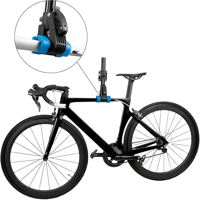 Bike Repair Stand – Heavy-Duty Floor Mounted Bicycle Maintenance Rack with Adjustable Height & 360° Rotating Clamp – Professional Bike Work Stand for Home, Garage & Workshop