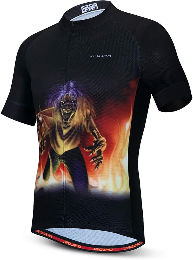 JPOJPO Men's Cycling Jersey Bike Shirt Short Sleeve MTB Summer Clothing Bicycle Tops Jacket S-3XL
