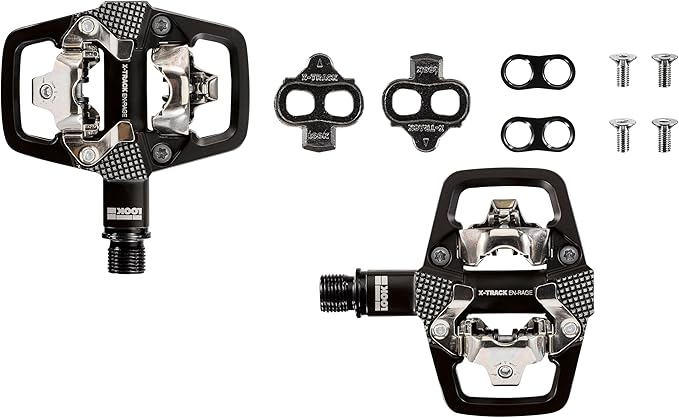 LOOK Cycle - X-Track En-Rage MTB Pedals - Standard SPD Mechanism Compatible - Clipless Pedal - Forged Aluminum Body - Large Contact Surfaces - Strong and Light Bike Pedals, Ideal for Trail Riding