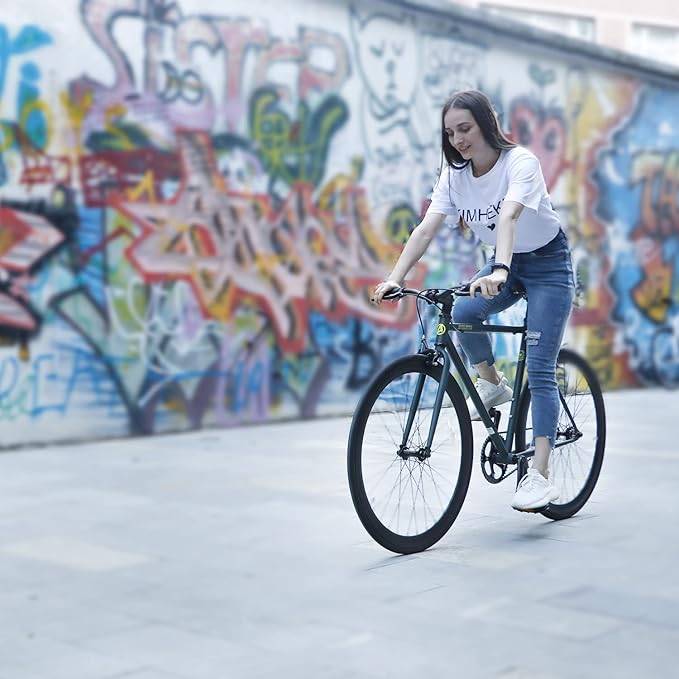 AVASTA Single-Speed Fixed Gear Urban Commuter Fixie Bike Flip Flop Hub Bicycle, Multiple Colors