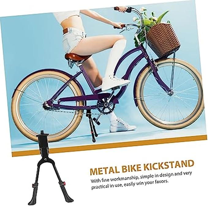 Bicycle Double Leg Kickstand,Center Mount Bike Kickstand,Reinforced Steel Feet Anti Slip, for Mountain Bikes for Road Bikes
