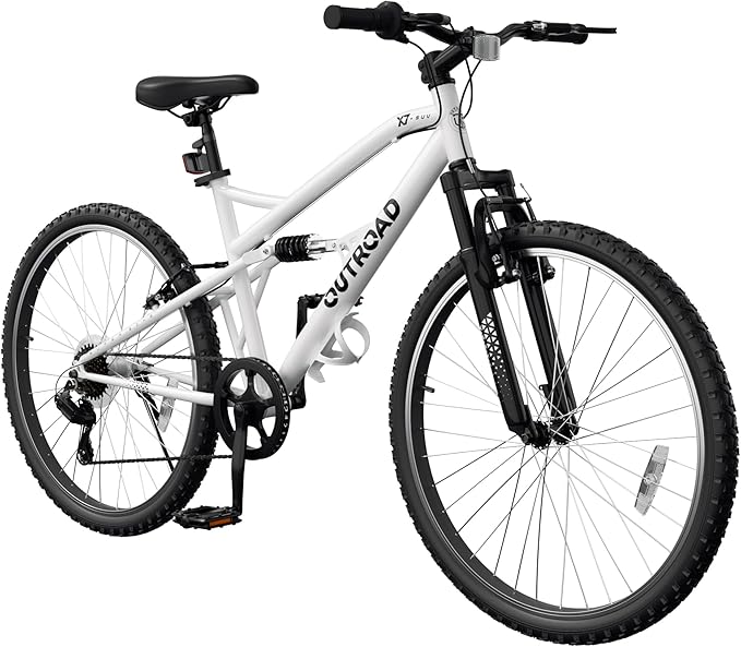 26 inch 7-Speed Commuter Bicycle,Hybrid Bicycle,Men's Cruiser Bike/Mountain Bike V Brake,Metal Frame, Adult Bike (Black, White, Blue, Green, Purple, Pink)