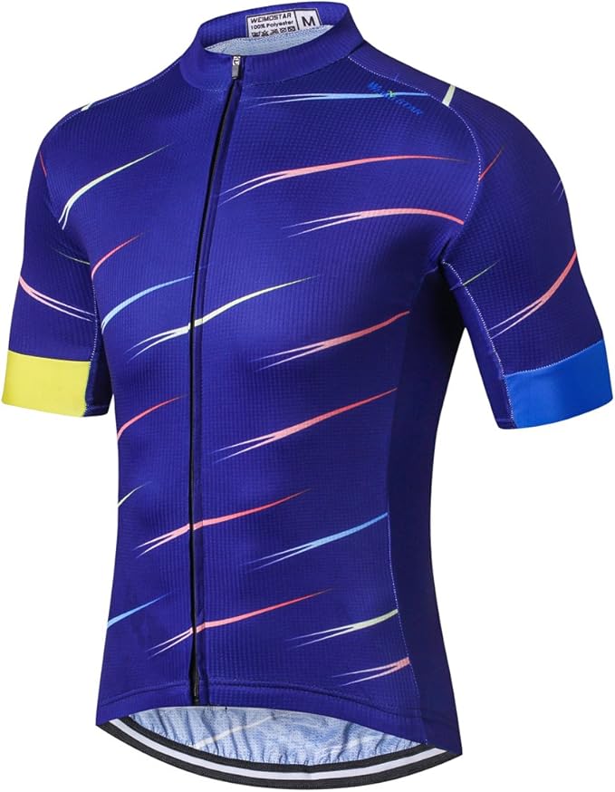 Weimostar Men's Cycling Jersey Men Mountain Bike Jerseys Short Sleeve Tops S-5XL