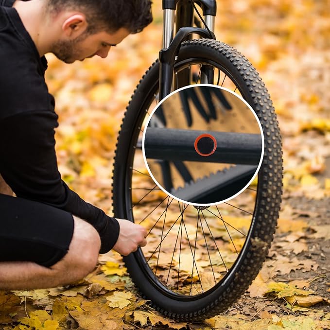 Giantree 96Pcs Rubber Bike Tire Patches, Rubber Patch Outdoor Cycling Bicycle Tire Tool, Bicycle Inner Tube Puncture Patch for Motorcycle BMX Cycling MTB Road Mountain Bicycle A3 (Without Glue)