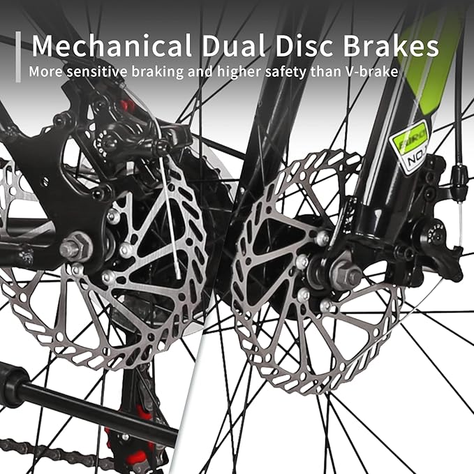 EUROBIKE Mountain Bike,21 Speed with Suspension Fork, 27.5 inch Hardtail Mountain Bike for Youth/Men Womens Bike Disc Brakes Bicycle for Adults…