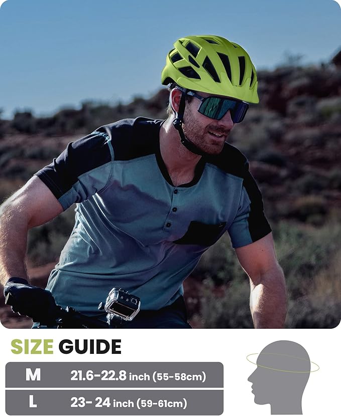OutdoorMaster Gem Recreational MIPS Cycling Helmet - Two Removable Liners & Ventilation in Multi-Environment - Bike Helmet in Mountain, Motorway for Youth & Adult