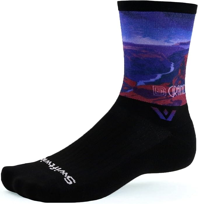 Swiftwick VISION IMPRESSION Crew, National Parks/States Edition, Running, Hiking and Cycling Socks