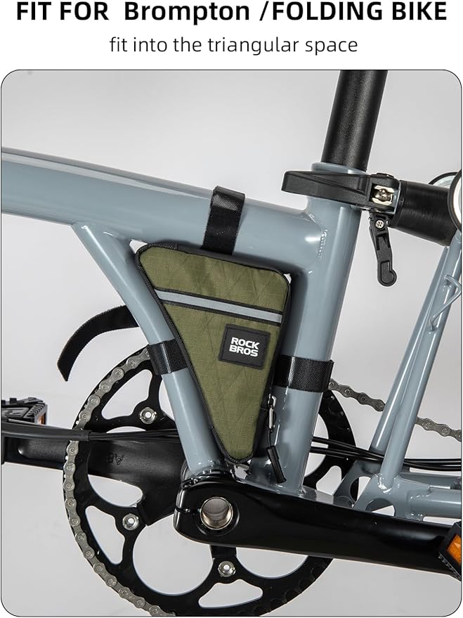 ROCKBROS Bike Frame Pouch Triangle Bag - Waterproof Small Bicycle Bag for Boys, Girls, Men, Women - Road & Folding Bike Accessory