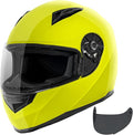 VCAN VX Lightweight Full Face Motorcycle Street Bike Helmet with Extra Tinted Visor, Coolmax Technology & OTG Ready, DOT Approved