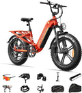 FREESKY 2500W Electric Bike for Adults,105 Miles 48V 25Ah Samsung Cells Battery Step-Thru E Bike, 33MPH Hydraulic Brakes Fat Tire EBike, 20" Full Suspension for Cargo Bicycles UL2849 Certified by TÜV