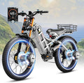 eAhora Romeo Pro 3 Electric Bike - [2026 Latest] 50MPH 5600W Dual Motor 60V 80AH 250Miles Long Range Ebike for Adults, 26" * 4.0 Fat Tire Fast Electric Mountain Bike Full Suspension Off-Road E-Bike
