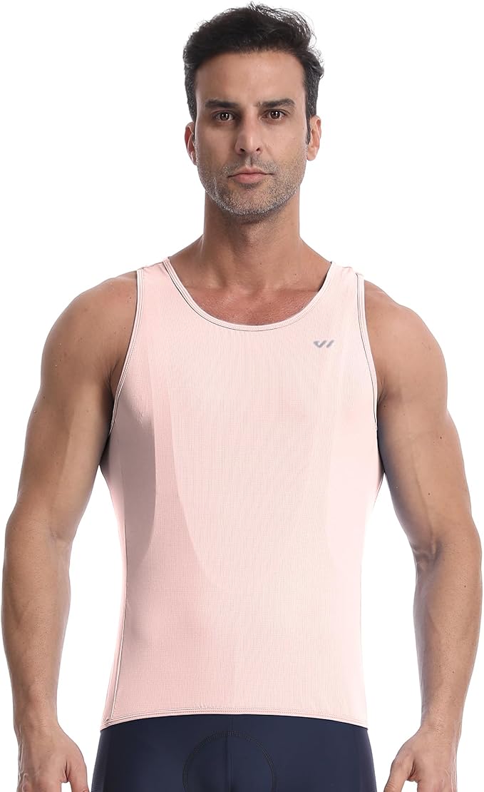 Lo.gas Sleeveless Cycling Jersey Men, Biking Base Layer Breathable and Lightweight with Back Pocket Sports Vest