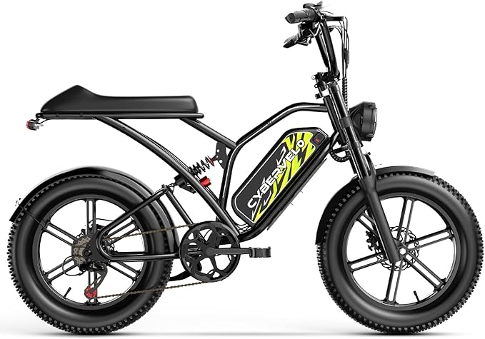 Electric Bike for Adults 1500W Peak 20" Fat Tire All-Terrain E-Bike 80 Miles 30MPH Electric Dirt Bike for Road Sand Mountain Snow - 48V 20/30AH Battery Powered Electric Motorcycle