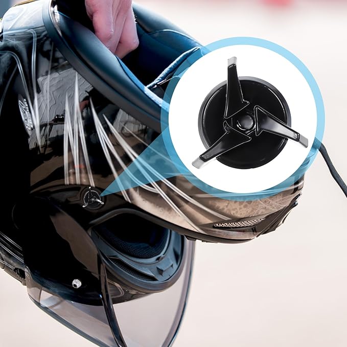8 PCS Motorcycle Helmet Visor Screws, Helmet Visor Screws with 8PCS Rubber Washers Helmet Visor Replacement Set Helmet Fixing Screws Motorcycle Helmet Accessories for Motocross, Black