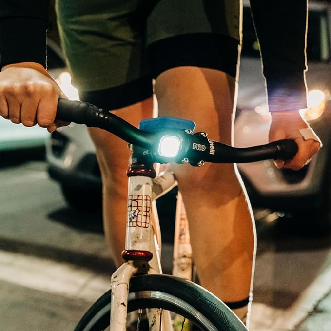 Knog Blinder Mini Bike Light - Bright 50/30 Lumen COB LED Bike Headlight and Tail Light Set, 8 Light Modes, USB Rechargeable, Waterproof, Ultralight 17g Each, 300m Visibility, 30h Runtime