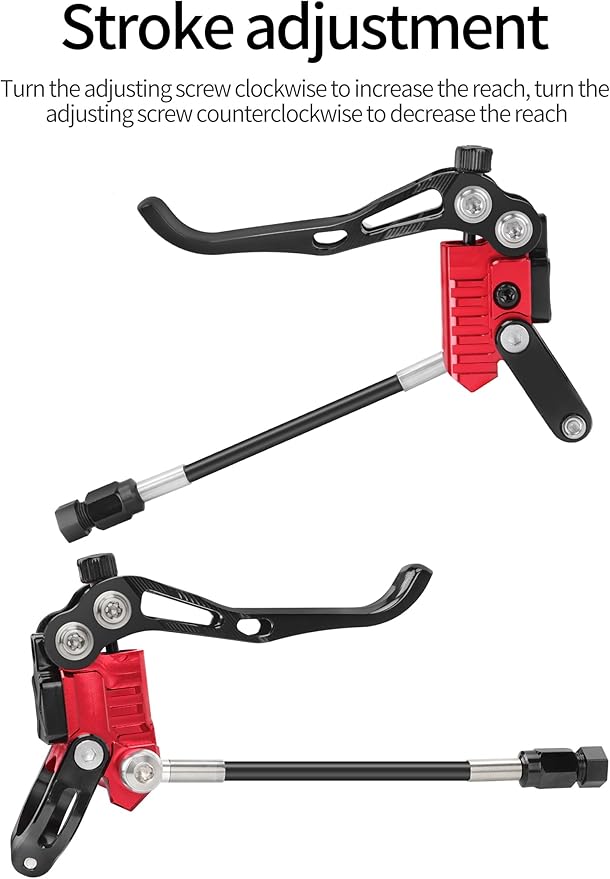 MEROCA IIIPRO E4 Hydraulic Disc Brake Set - 4-Piston MTB Brakes, 641N Braking Force, TUV Certified, Lightweight 475g, for Mountain/E-Bike/Folding Bicycles