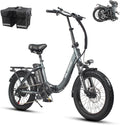 Wildeway Folding Electric Bike for Adults, FW11-Lite 750W Motor, 48V 15Ah Removable Battery, 20" x 3.0" Fat Tire E-Bike, 30MPH Top Speed, Step-Thru Frame, Foldable Ebike Commuter & Off-Road