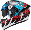VCOROS Full Face Dual Visor Motorcycle Helmet for Adults Motorbike Street Bike Racing Helmets X9 DOT Approved with Black Visor