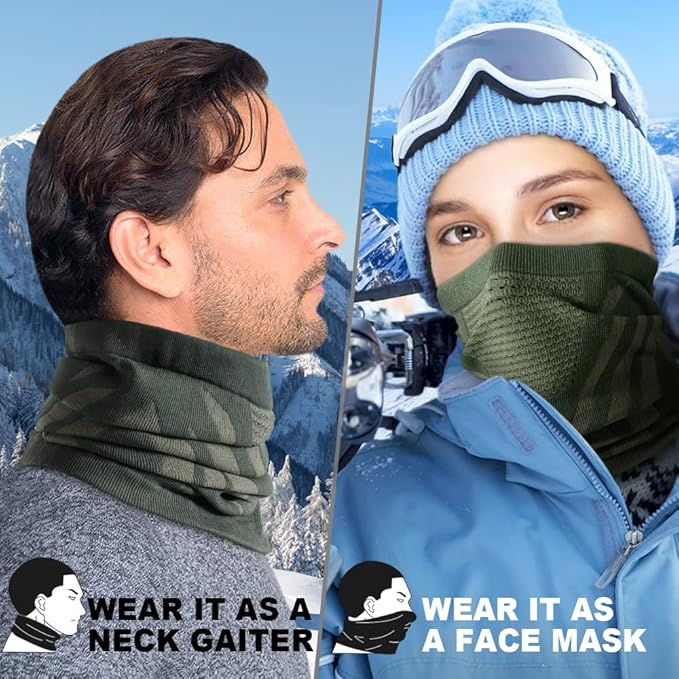 WTACTFUL Winter Neck Warmer Gaiter Windproof Face Mask Balaclava Bandana for Ski Snowboard