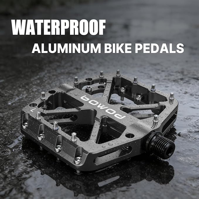 Bike Pedals 9/16" Lightweight Non-Slip Bicycle Platform Pedals - Fits Most Adult Bikes & Mountain Bikes &MTB, Road Bikes and Slip-Resistant Design