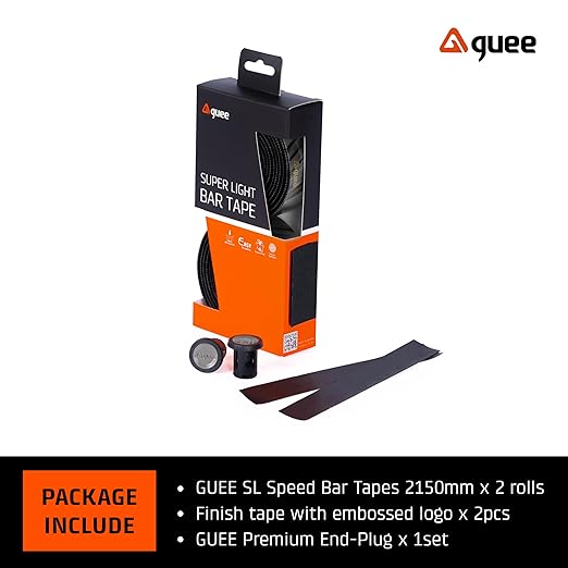 GUEE SL Speed Road Bike Handlebar Tape – Premium PU Leather, Microtex Structure, Shock-Absorbing Foam, Ultra-Light 30g, Anti-Slip Racing Grip (2 Rolls, Bronze Titanium)