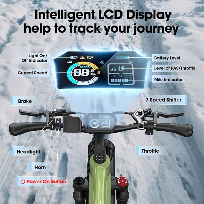 E Bikes for Adults Electric,51 MPH/48 MPH Fast Ebike Peak 5000W/3000W 32AH 52V 130 Miles Max, Dual Motor Electric Bike Fat Tire E Bike for Men, 26" Electric Bicycle for Snow Off-Road, Hydraulic Brakes