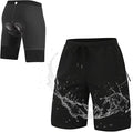 X-TIGER Men's Mountain Bike Shorts 5D Padded Loose-fit Biking Riding Cycling Bicycle Biker Zipper Pockets Quick-Dry