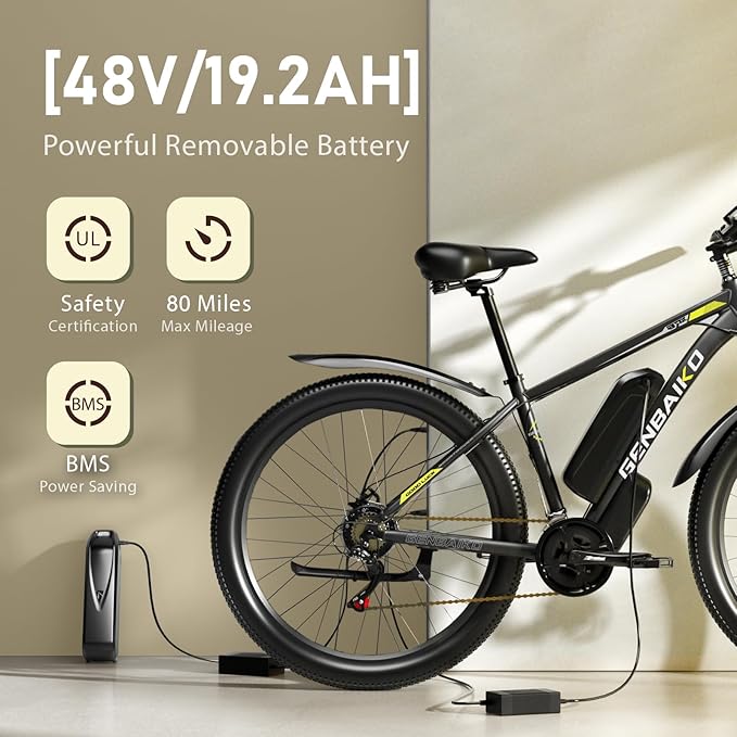 29" Electric Bike for Adults, Max 37MPH 2000W Peak 921.6WH Electric Mountain Bike, 80 Miles Ebike 21-Speed Gears, IP7 Waterproof E Bicycle E Bike for Commuter