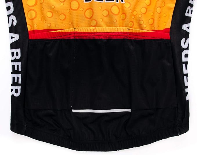 Hotlion Men's Cycling Jersey Sets Gel Pad Summer Bike Clothing Suit Breathable Bike Clothes with 3 Rear Pockets