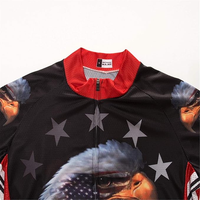 Cycling Jerseys Men Bicycle Short Sleeve Summer Shirt Bike Biking Tops Riding Clothing Flag