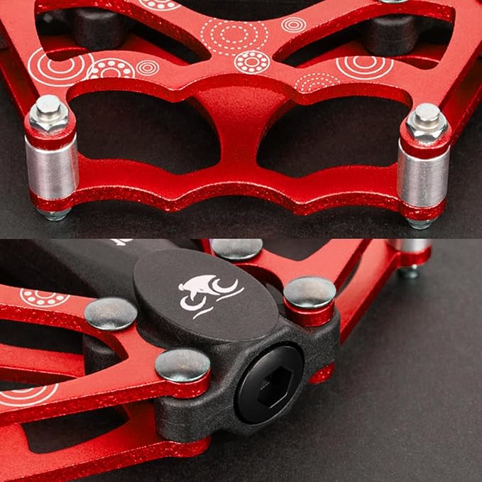 ‌Ultralight CNC Bike Pedals - Sealed Bearings Mountain/BMX/Road Pedals with Non-Slip Surface & 9/16" Chrome-Molybdenum Steel Spindle for MTB/Gravel/Cyclocross Bikes