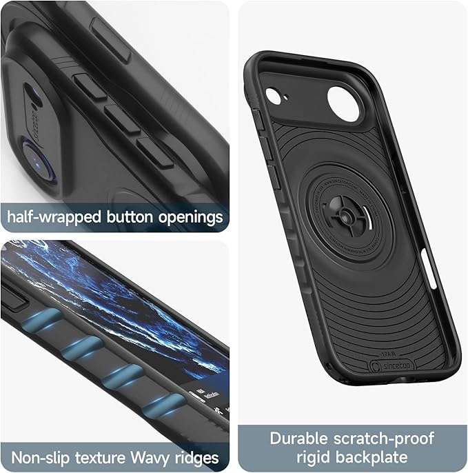 Bike Phone Case for iPhone Air – Shockproof & Slim with Built-in Lock, Compatible with Garmin-Style Mounts, Quick-Release for Road & MTB Cycling