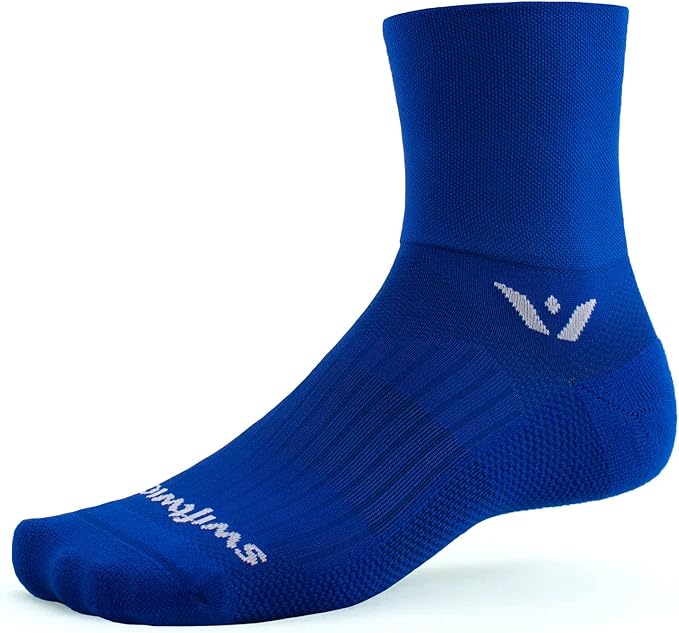 Swiftwick ASPIRE FOUR Trail Running, Cycling Crew Socks, Firm Compression Fit