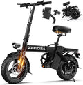 Electric Bike for Adults Teens, 800W Peak Motor, 25MPH Folding Ebike, 30 Miles, 48V 10AH Removable Battery, 14" Foldable Electric Mini Bike for Commute Outdoor