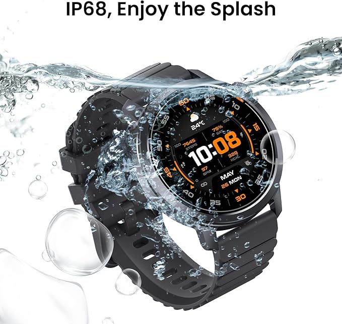 KOSPET Smart Watch for Men, 25 Days Battery, 1.43" AMOLED Smartwatch for iPhone&Android, IP68 Waterproof, 24/7 Heart Rate & Sleep Monitor, 170+ Sport Modes, Bluetooth Call (Answer/Make)