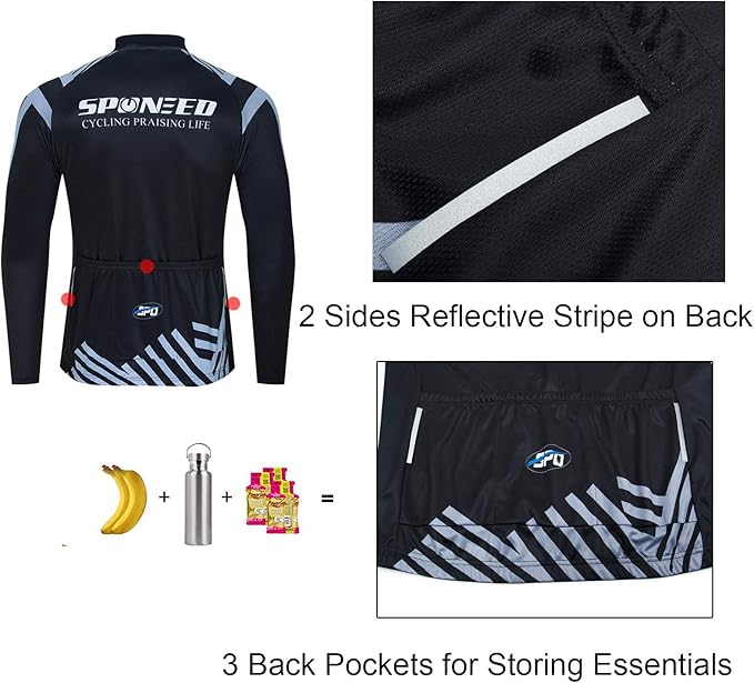 Men's Cycling Cothing Sets Long Sleeved Bicycle Jersey and Pants Kits Road Bike Cyclist Wear