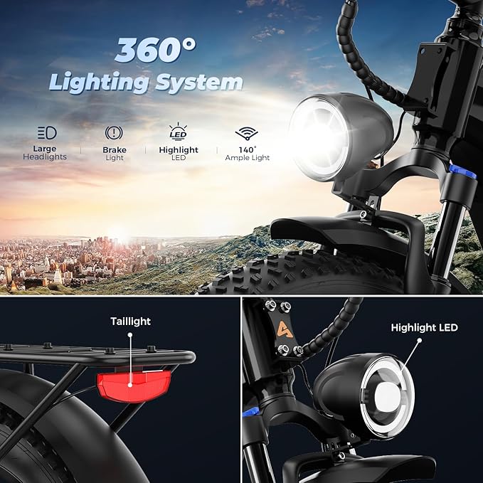 Aipas M1 Pro & M2 Pro Electric Bike Combo, 1800W Peak Motor Fat Tire EBikes for Adults, 36MPH Electric mountain Bike with 48V 17.5Ah Battery, 26" x 4.0" All-Terrain Tires, 7 Speed, 85 Miles Long Range