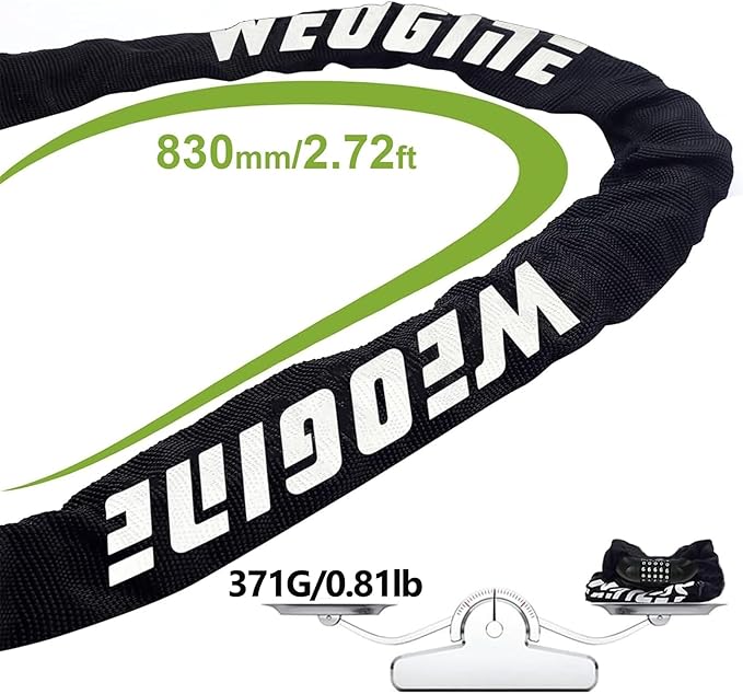 Bike Lock with Numbers and high Security Level, Bike Chain Lock, Bicycle Locks, 5 Digit Combination Lock for Bike, Bicycle, Scooter, Motorcycle, Door, Gate, Fence