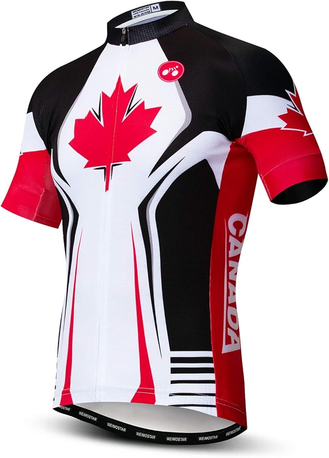 Men's Cycling Jerseys Tops Biking Shirts Short Sleeve Full Zipper Bike Clothing